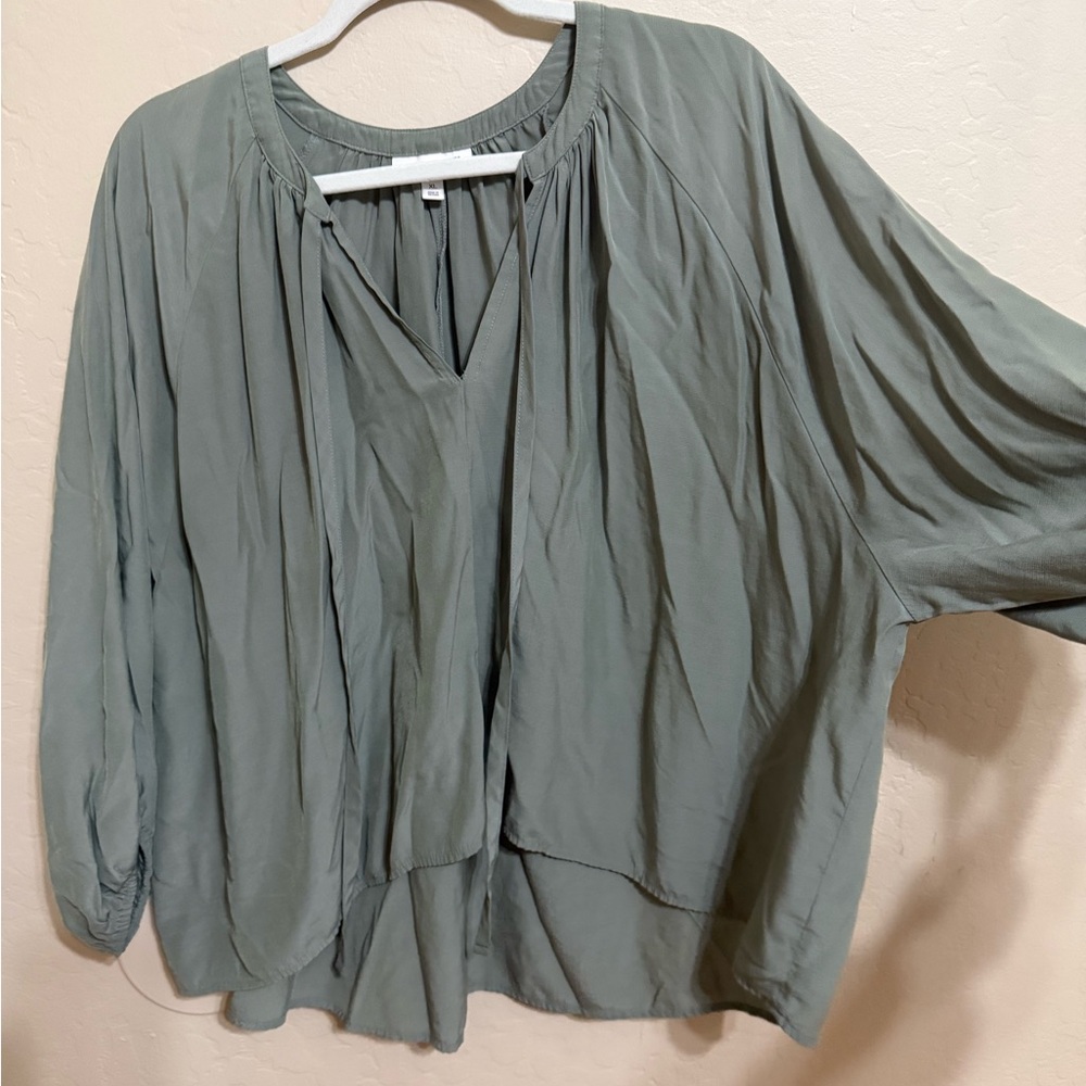 Sage Flowy Top